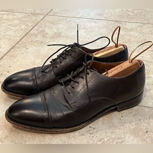 Beckett Simonon Oxford Brown Leather Dress Shoes Men’s 12 Handcrafted Cap Toe